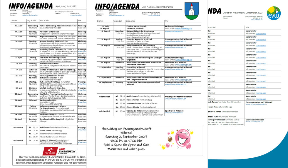 Infoblatt / Agenda
